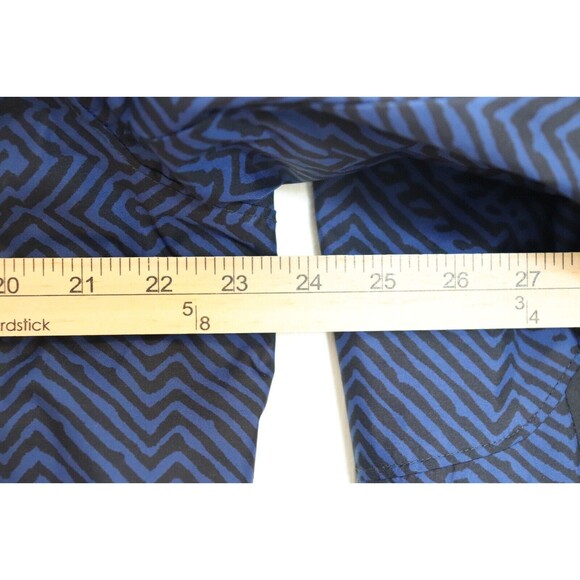 Columbia Jacket Mens Medium Blue Striped Omni‎ Heat Omni Tech Interchange Hooded - Picture 8 of 9